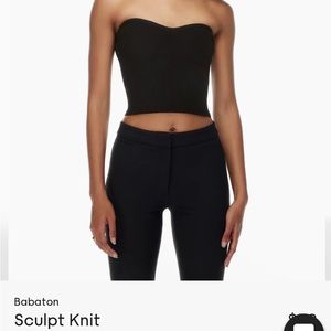 Aritzia | Babaton Sculpt Knit Sweetheart Tube Top in Black - Size Small
